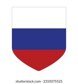 Russische Flagge in Form. Die Flagge Russlands in Form. 