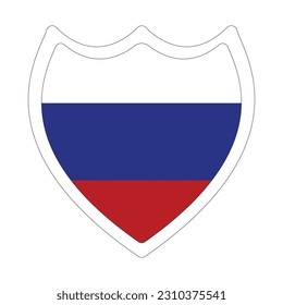 Russische Flagge in Form. Die Flagge Russlands in Form. 