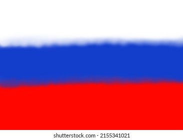 Russian flag vector, gradient blue, white, red 