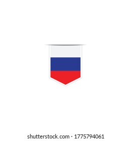 Russian flag vector. National Simple Russia  flag