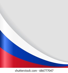Russian flag wavy abstract background. Vector illustration.