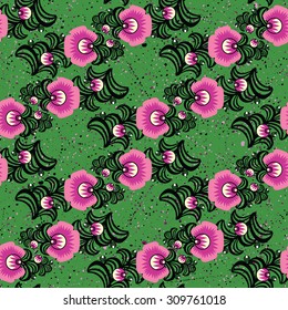 Russian floral seamless pattern.
