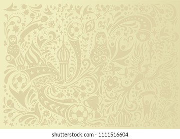 Russian gold wallpaper background.-vector illustration.