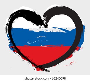 Russian grunge flag