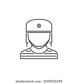 Russian, hat, ear, flaps, russia, culture, country icon, vector illustration