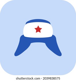 Russian hat, illustration, vector, on a white background.