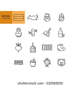 Russian icon set