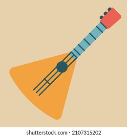 Russian icons in flat style. Colorful images of Russian culture. Vector illustration for website, posters and cards.
