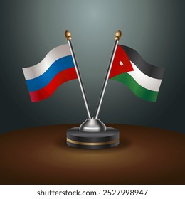 A tabela russa e jordaniana sinaliza a relação com o plano de fundo gradiente. Ilustração de vetor