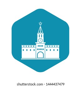 Russian kremlin icon. Simple illustration of kremlin vector icon for web