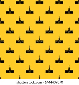 Russian kremlin pattern seamless vector repeat geometric yellow for any design