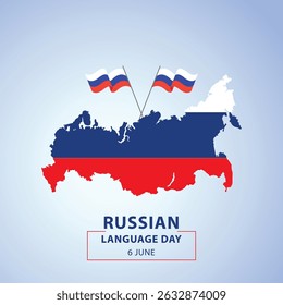 Russian language day, Russian Flag.