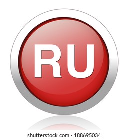 Russian language sign icon. RU Russia Portugal translation symbo