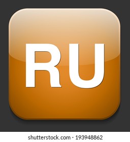 Russian language sign icon. RU Russia Portugal translation symbo