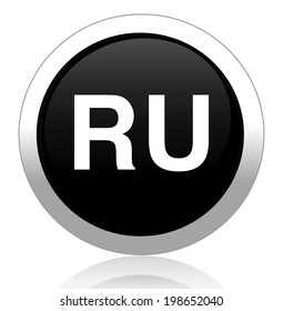 Russian language sign icon. RU Russia Portugal translation symbo