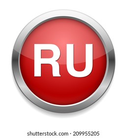 Russian language sign icon. RU Russia Portugal translation symbo