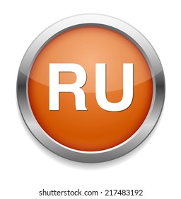Russian language sign icon. RU Russia Portugal translation symbo