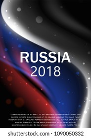 Russian layout template design poster for events. Vector illustration