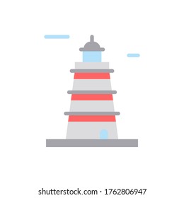 Ruso, icono del faro. Elementos simples de los vectores de color de los iconos de los faros para ui y ux, sitio web o aplicación móvil