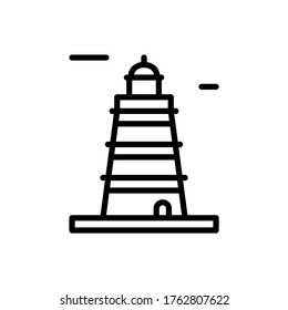 Ruso, icono del faro. Línea simple, contorno de elementos vectoriales de iconos faros para ui y ux, sitio web o aplicación móvil