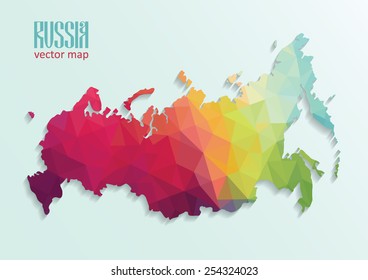 Russian map. Vector illustration