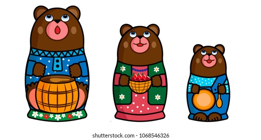 Russian matryoshkaa  three bears   