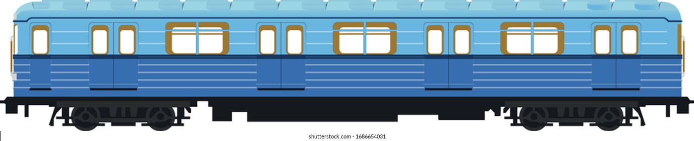 Russischer U-Bahn-Zug aus Moskau, Vektorgrafik