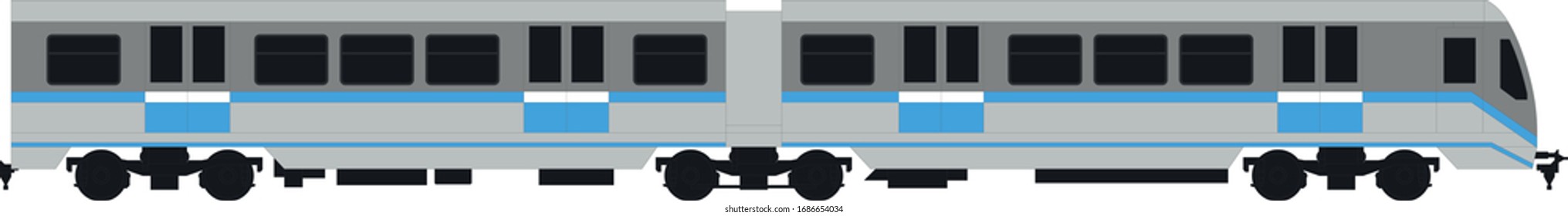 Russian metro train from Moscow vector illustration