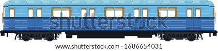 Russian metro train from Moscow vector illustration