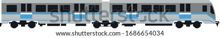 Russian metro train from Moscow vector illustration