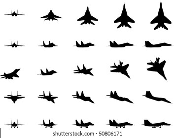 Russian military aircraft Mig-29, vector