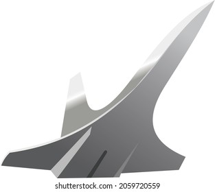 Russian military aircraft on a white background. Vector image.