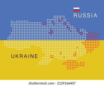 Russische Militäangriffe auf den Plan des Krieges in der Ukraine