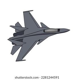 russian modern jet fighter vector design