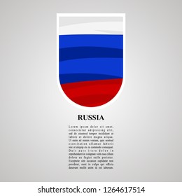 Russian national flag. flat,  vector illustration