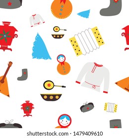 Russian National Folk Texture. Vector background.