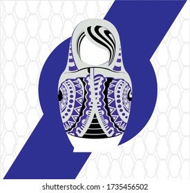 Russian nesting doll Matryoshka. Babushka doll