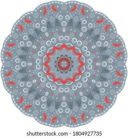 Russian nord folk round pattern