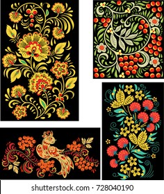 Russian ornament. a set of vectors