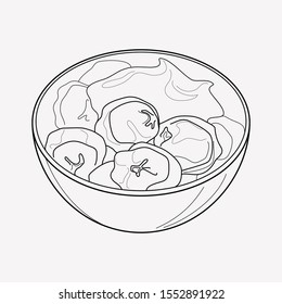 Russian pelmeni icon line element. Vector illustration of russian pelmeni icon line isolated on clean background for your web mobile app logo design.