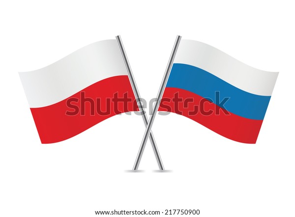 Russian Polish Flags Vector Illustration Stock Vector (Royalty Free ...