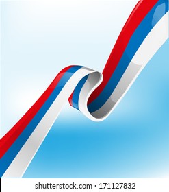 russian ribbon flag on background