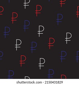 Russian rouble icon vector geometric seamless background
Business pattern with russian currency shape symbol