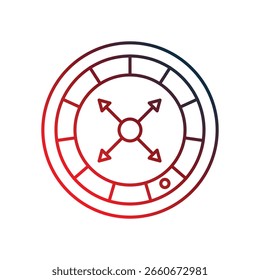 ícone de roleta russa com fundo branco vetor ilustração stock