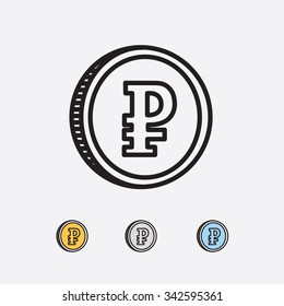 Russian ruble coin