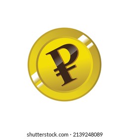 russian ruble with coin concept