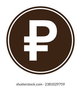 Russian Ruble currency icon vector illustration design