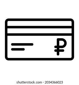 Russian Ruble Debit Card Icon