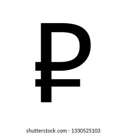icono del rublo ruso. signo del rublo ruso. vectorial