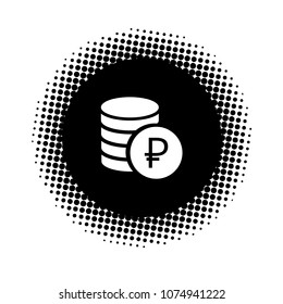 Russian ruble icon. Vector illustration